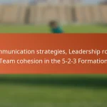 Communication strategies, Leadership roles, Team cohesion in the 5-2-3 Formation