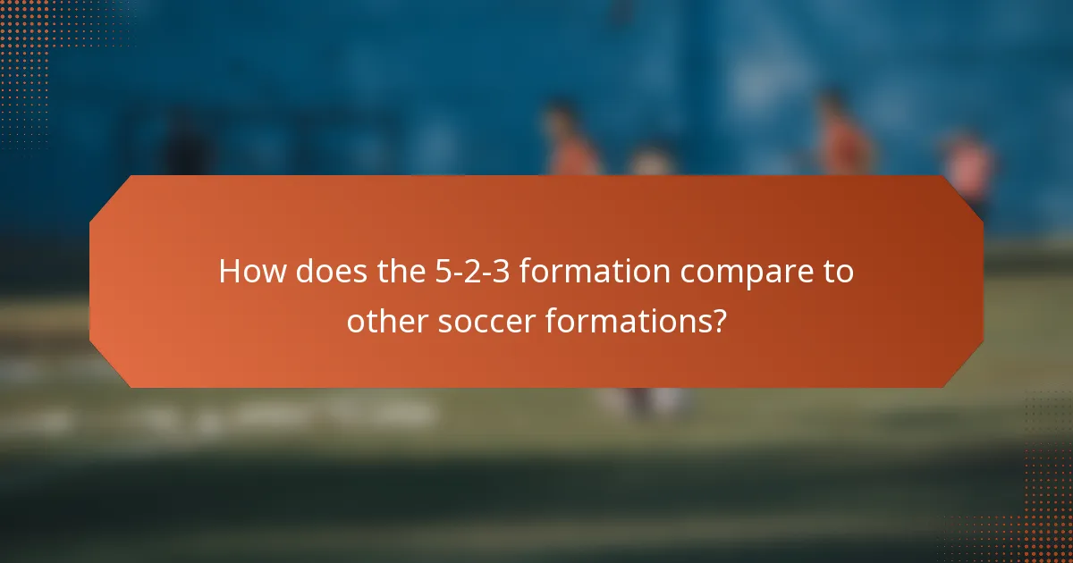 How does the 5-2-3 formation compare to other soccer formations?